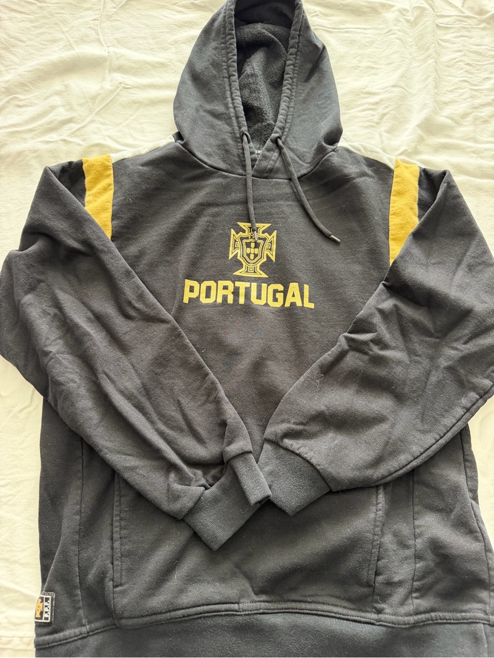 FPF Portugal Youth Medium Black Hooded Sweatshirt Soccer Football